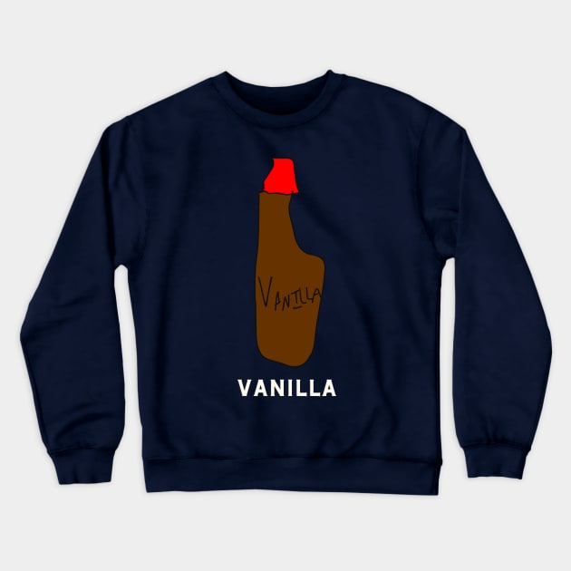 Vanilla Bottle, Mexican Vanilla, Happy Vanilla, Funny T-Shirt, Funny Tee, Badly Drawn, Bad Drawing Crewneck Sweatshirt by Badly Drawn Design